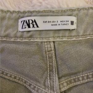Zara Women's Olive Green Jeans